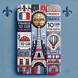 Roaming eSIM 3GB date, eSIM de Mare Viteza pana la 3G, valabil 14 zile din momentul activarii, France