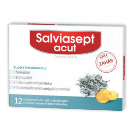 SALVIASEPT ACUT FARA ZAHAR 12CPR