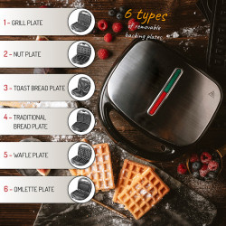 SANDWICH MAKER 6 IN 1 1200W CR 3057 CAMRY - Img 3