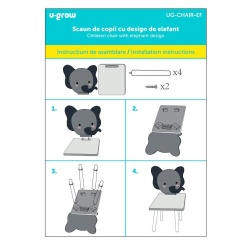 Scaun copii,design elefant, U-Grow - Img 3