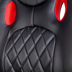 Scaun gamer cu cotieră - negru / roșu - 71 x 53 cm / 53 x 47 cm - Img 2
