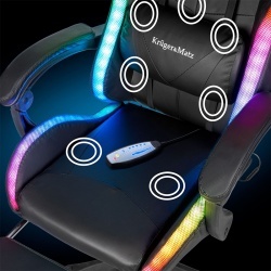 SCAUN GAMING GX-150 NEGRU LED MASAJ KRUGER&MATZ - Img 4