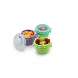 SET 4 RECIPIENTE SILICON SNAP&GO, MELII, 4*177 ML - Img 4