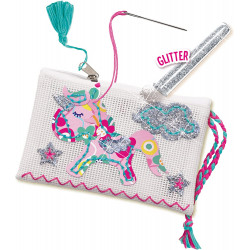 Set creativ DIY copii- Geanta brodata cu unicorn si accesorii - Img 4