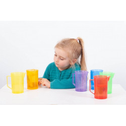 Set de 6 carafe translucide colorate pentru activitati senzoriale - Img 2