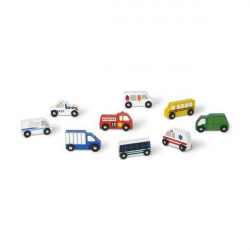 Set de 9 masinute utilitare din lemn - Img 2