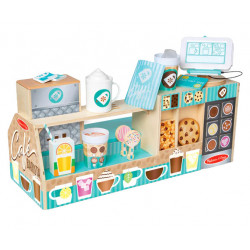 Set de joaca din lemn cu accesorii Ne jucam de-a Cafeneaua - Barista - Img 1
