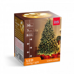 Șir luminos - 50 LEDuri - alb cald - alimentat de la rețea - 5 m - 8 programe - Img 7