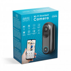 Sonerie video Smart Wi-Fi - alimentată cu baterie, 12V - MicroSD, FHD, PIR - negru - Img 7
