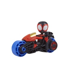 SPIDEY PRIETENII EXTRAORDINARI SET MOTOCICLETA SI FIGURINA MILES MORALES SPIDER MAN 10CM - Img 7