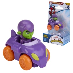 SPIDEY SI PRIETENII LUI UIMITORI MARVEL SUPER ROLLERS SET FIGURINA GREEN GOBLIN CU VEHICUL 5.5CM - Img 5