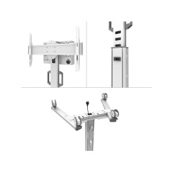 Stand podea mobil NM MUp 37-75" 70kg alb - Img 6