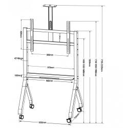 STAND TV MOBIL SERIOUX TV213CA 55"-100" - Img 4