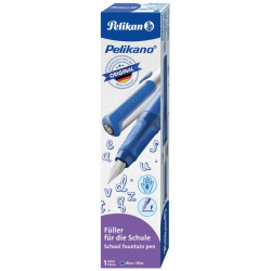 STILOU PELIKANO, PENITA F, GRIP ERGONOMIC, PENTRU DREPTACI, 1 PATRON MARE ALBASTRU INCLUS, CULOARE ALBASTRU, IN CUTIE DE CARTON
