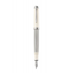 Stilou souveran m405 penita f aur 16k corp silver-white accesorii argint cutie cadou
