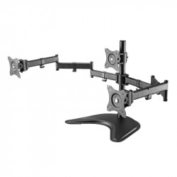SUPORT de birou LOGILINK, pt 3 TV/monitor plat, diag. max 27 inch, rotatie, inclinare, pivotare, orizontala, verticala, totala, max 8 Kg x 3, "BP0051" - Img 3