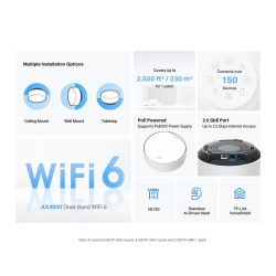 TP-LINK DECO X50-POE AX3000 MESH 3PK - Img 10