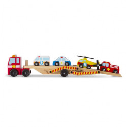 Transportor cu vehicule de urgenta Melissa and Doug - Img 2
