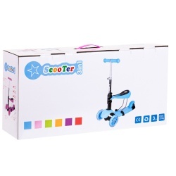 Tricicleta + Trotineta + Skateboard (3in1) roti iluminate LED - ROZ - Img 13