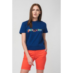 TRICOU LOGO MULTICOLOR FEMEI ROYAL BLUE - Img 5