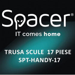 TRUSA scule SPACER contine 1 x ciocan, 1 x patent, 1 x surubelnita, 12 x capete surubelnita, 1 x cheie reglabila, 1 x protectie cauciuc ciocan, 1 x cutie transport si depozitare " SPT-HANDY-17" - Img 7