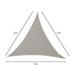 Umbrar de gradina triunghiular, impermeabil, culoare Gri, dimensiune 3 x 3 x 3 m - Img 10