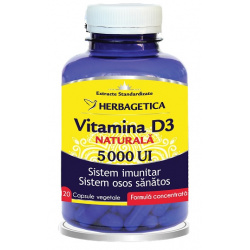 Vitamina d3 naturala 5000ui 120cps vegetale