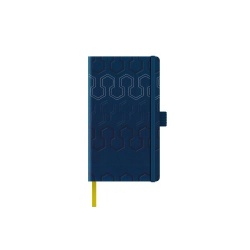 AGENDA NEDATATA A5 CASTELLI, COPERTA RIGIDA BLEUMARIN/ARGINTIU, ELASTIC BLEUMARIN, DICTANDO IVORY