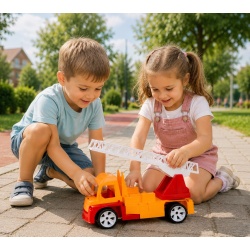 AUTOSPECIALA POMPIERI CU SCARA ROSU PORTOCALIU 46CM - Img 6