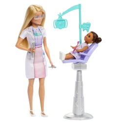 BARBIE SET DE JOACA PAPUSA BARBIE BLONDA FACE CARIERA STOMATOLOG - Img 4