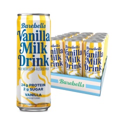 Barebells Vanilla Milk Drink High-protein, Low-sugar, With Vanilla Flavor, Bautura Proteica Cu Aroma De Vanilie, 325 Ml