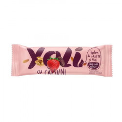 Baton de fructe "yoli" cu capsuni 30gr transilvania nuts