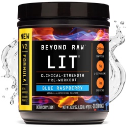 Beyond Raw Lit V2 Pre-workout With Crisp Blue Raspberry Flavor, Pre-workout Cu Aroma De Zmeura Albastra, 479.7 G - Img 5