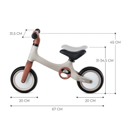 BICICLETA DE ECHILIBRU KINDERKRAFT TOVE, DESERT BEIGE - Img 5