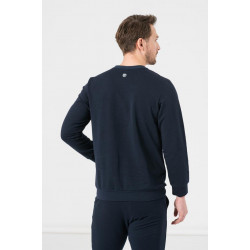 Bluza coton casual barbati navy-l - Img 3