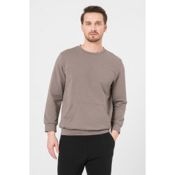 Bluza coton casual barbati taupe-l - Img 1