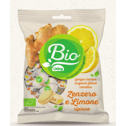 Bomboane BIO cu lamaie si sirop de ghimbir, fara gluten 90g