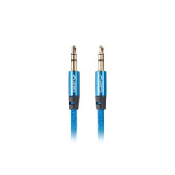 Cablu minijack 3,5 mm M/M 3 pini 2 m blu