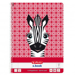 Caiet a4 80f spirala patratele cute animals motiv zebra
