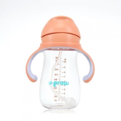 Cana cu pai tritan, orange, 300ml,U-Grow - Img 5