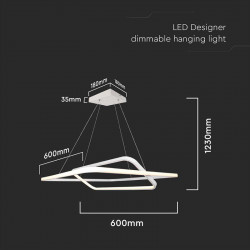 CANDELABRU LED DIMABIL 50W 3000K 60X60X120CM - ALB - Img 2