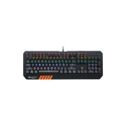 CANYON Hazard GK-6, Wired multimedia gaming keyboard with lighting effect, 108pcs rainbow LED, Numbers 104keys, EN double injection layout, cable length 1.8M, 450.5*163.7*42mm, 0.90kg, color black