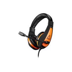 CANYON Star Raider GH-1A, Gaming headset 3.5mm jack with adjustable microphone and volume control, with 2in1 3.5mm adapter, cable 2M, Black, 0.23kg