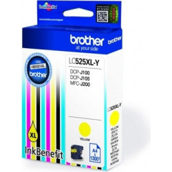 Cartus Cerneala Original Brother Yellow, LC525XLY, pentru DCP-J100|J105|MFC-J200, 1.3K, incl.TV 0.11 RON, "LC525XLY"