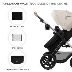 CARUCIOR MULTIFUNCTIONAL KINDERKRAFT MOOV 2 EVA 4IN1 MOON GREY - Img 9