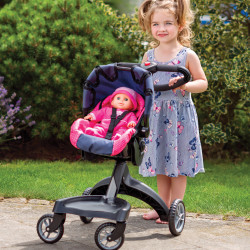 Carucior pentru papusi modern, scaun auto - Pisici Chichi, 2 in 1 - Img 3