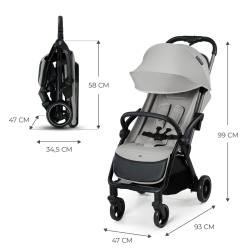 CARUCIOR SPORT KINDERKRAFT APINO, 0-22 KG, DOVE GREY - Img 9