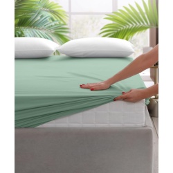 CEARCEAF PAT CU ELASTIC 160X200 CM VERDE - Img 4