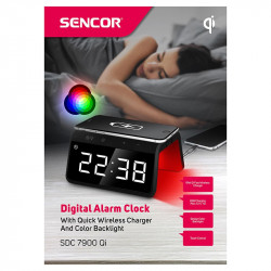 Ceas digital cu incarcare wireless sencor - Img 6