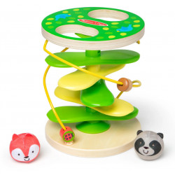 Centru de joaca pentru dezvoltarea motricitatii la bebe si toddler Casuta din copac cu rollercoaster - Img 1